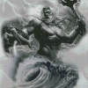 Black And White Zeus diamond painting