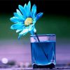 Blue Flower In A Glass Cup diamond painting