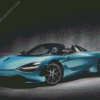 Blue Mclaren Car diamond painting