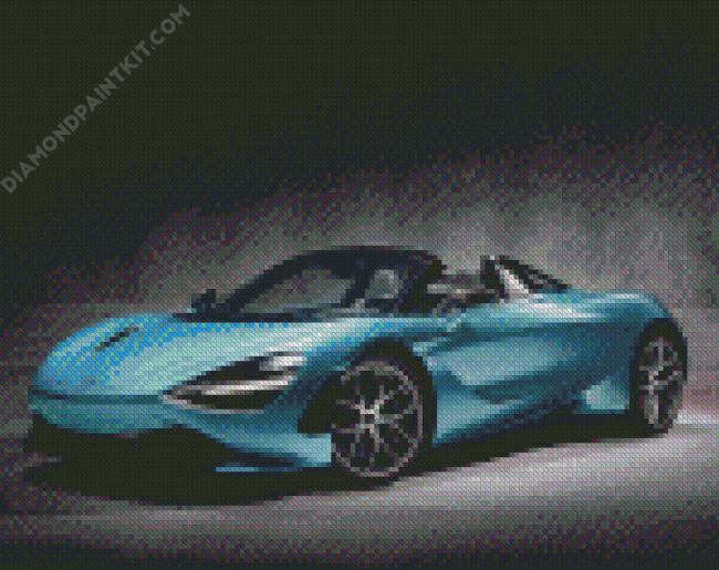 Blue Mclaren Car diamond painting