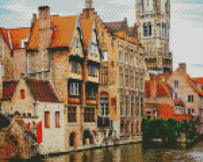 Bruges Belgium Old Buildings diamond painting