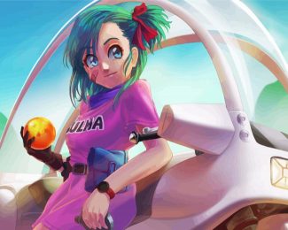 Bulma Dragon Ball diamond painting