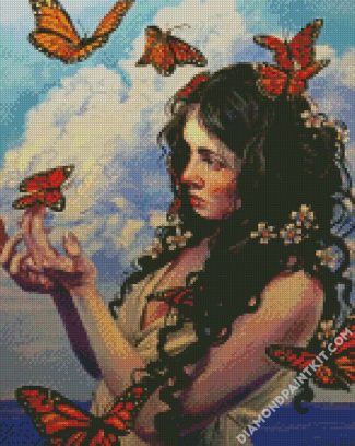 Butterfly Woman diamond painting