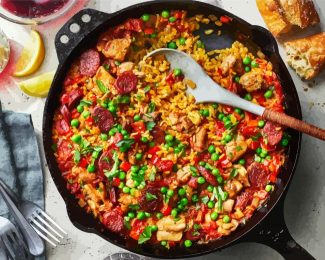 Chicken And Chorizo Paella diamond painting