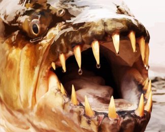 Close Up Tigerfish diamond painting