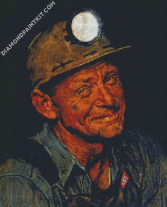 Coal Miner Norman Rockwell diamond painting