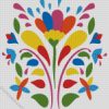 Colorful Otomi diamond painting