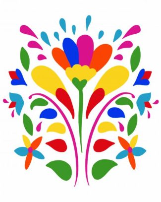 Colorful Otomi diamond painting