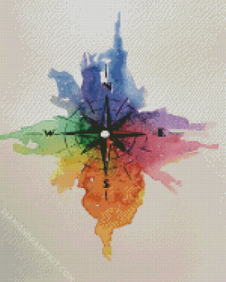 Colorful Compass diamond painting