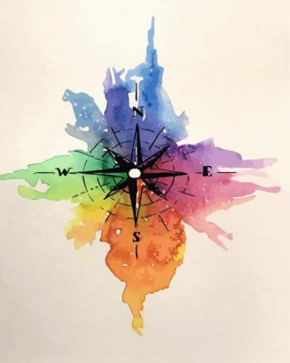 Colorful Compass diamond painting