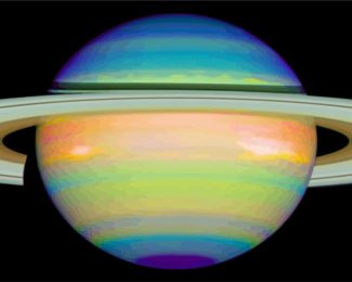 Colorful Saturn diamond painting