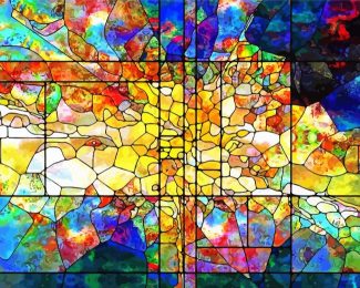 Colorful Stained Glass diamond painting