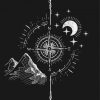 Compass Black And White Art diamond painting