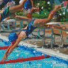 Competitive Swimming diamond painting