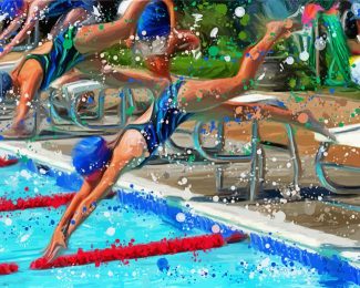 Competitive Swimming diamond painting