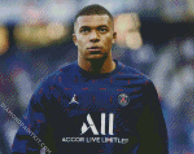 Cool Kylian Mbappé diamond painting