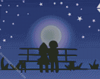 Couple At Night diamond painting