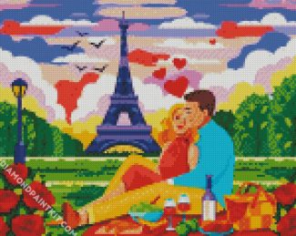 Couple In Paris diamond painting