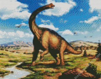 Doplodocus Dinosaur diamond painting