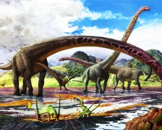 Diplodocus Dinosaurs diamond painting