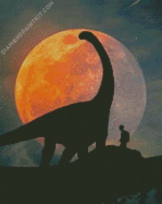 Dilplodocus Silhouette diamond painting