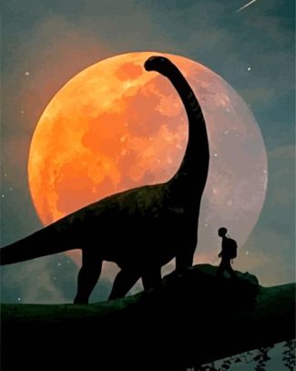 Dilplodocus Silhouette diamond painting