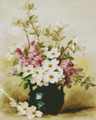 Dogwood And Lilacs Vase diamond painting