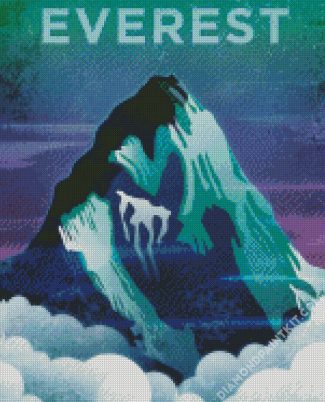 Everest Mountain Poster diamond painting