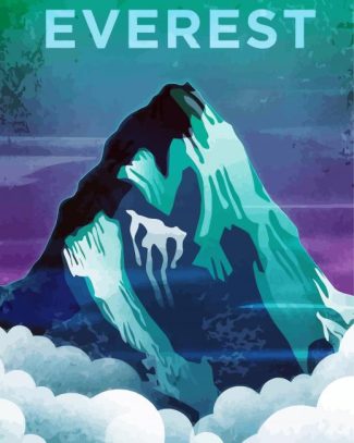 Everest Mountain Poster diamond painting