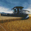 Farming Combine Harvester diamond painting