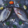 Fishes Food diamond painting