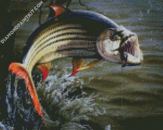 Fishing Tigerfish Art diamond painting