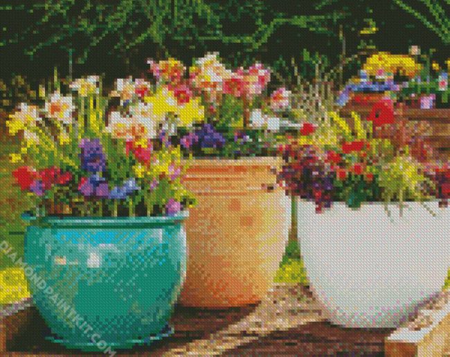 Flowers Pots diamond painting