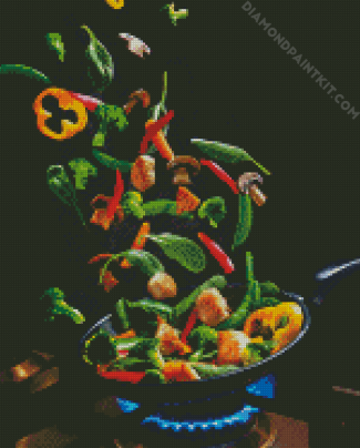 Flying Food diamond painting