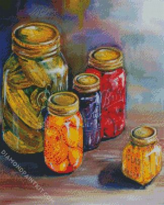 Food In Mason Jars diamond painting