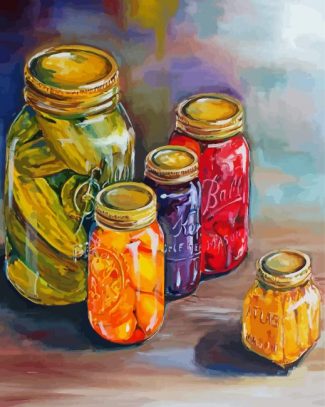 Food In Mason Jars diamond painting