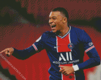 Footballer Kylian Mbappé diamond painting