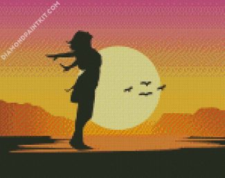 Free Girl Silhouette diamond painting