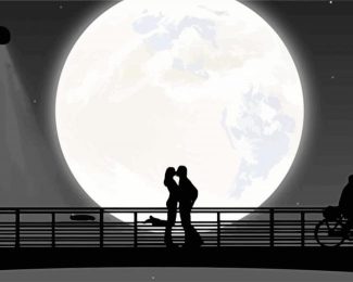 Full Moon Night Couple diamond painting