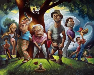 Funny Golfers diamond painting