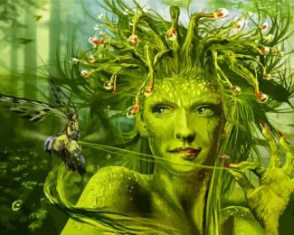 Green Nymph diamond painting