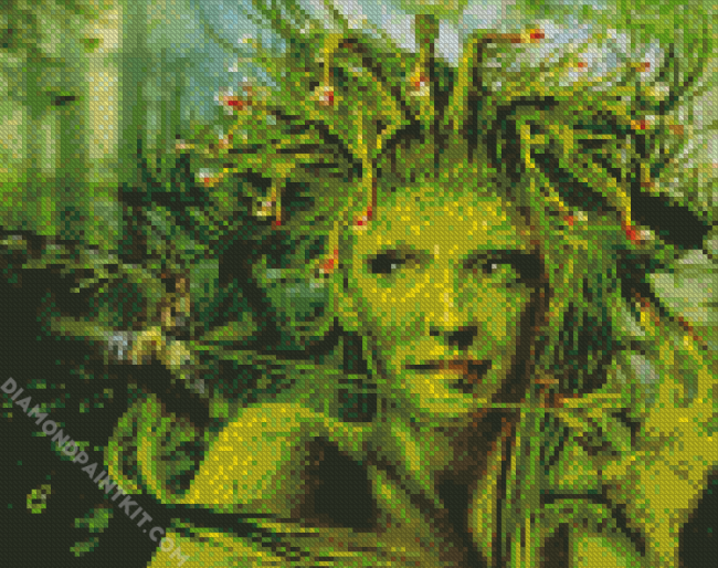 Green Nymph diamond painting