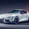 Grey Toyota GR Supra diamond painting