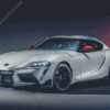 Grey Toyota GR Supra diamond painting