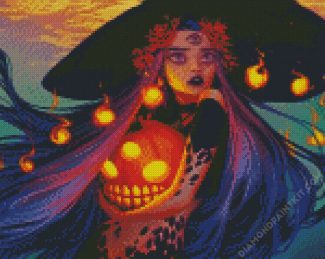 Halloween Witch diamond painting