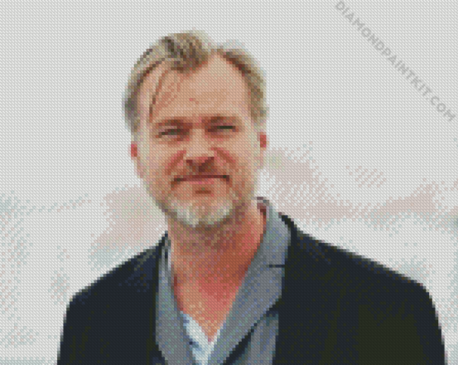 Handsome Christopher Nolan diamond painting