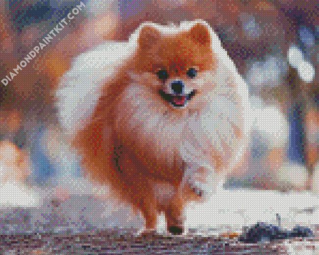 Happy Pomeranian diamond painting