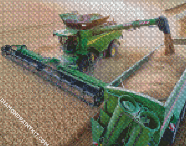 Huge Combine Harvester diamond painting