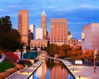 Indianapolis City diamond painting