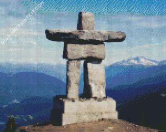 Inukshuk Whistler diamond painting